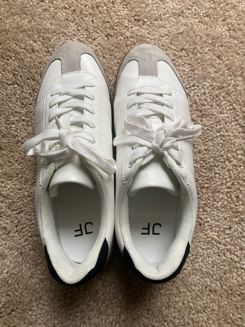 JustFab White and Gray Women's Sneakers